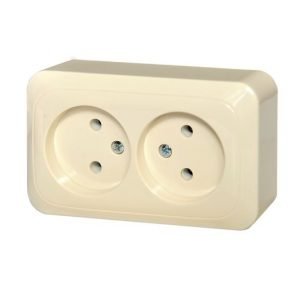 Alfa Kištukinis lizdas be įžeminimo, 2-vietis