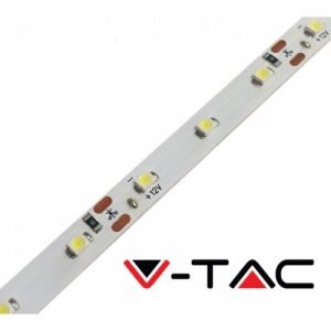 7,2 W/m LED juosta V-TAC, 3528, 120LED/m, (6000K) šaltai balta (IP20)