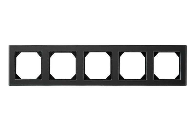 5-vietis rėmelis (Juodas matinis stiklas)