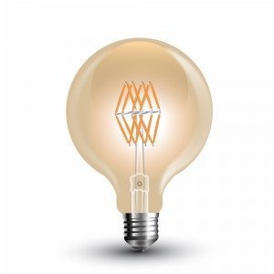 8W LED COG LEMPUTĖ V-TAC E27, G95,GINTARINĖ, 2200K