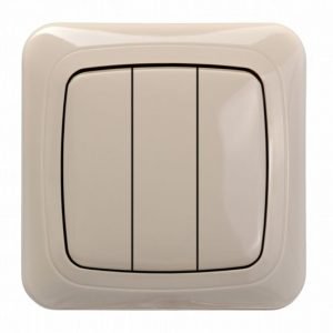 Alfa Jungiklis 3-jų klavišų, be rėmelio (smėlio sp.)