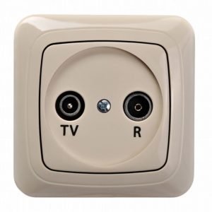 Alfa Televizijos lizdas (TV + R), galinis, be rėmelio (smėlio sp.)