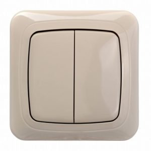 Alfa Jungiklis 2-jų klavišų, be rėmelio (smėlio sp.)