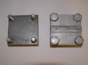 Cinkuota (karštas) jungtis kryžminiam pajungimui, juostos 40mm ar Ø8-10mm vielos.