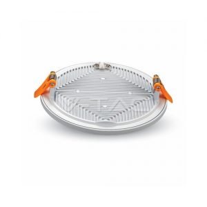 8W LED įmontuojama panelė V-TAC Trimless, apvali (4000K) šiltai balta